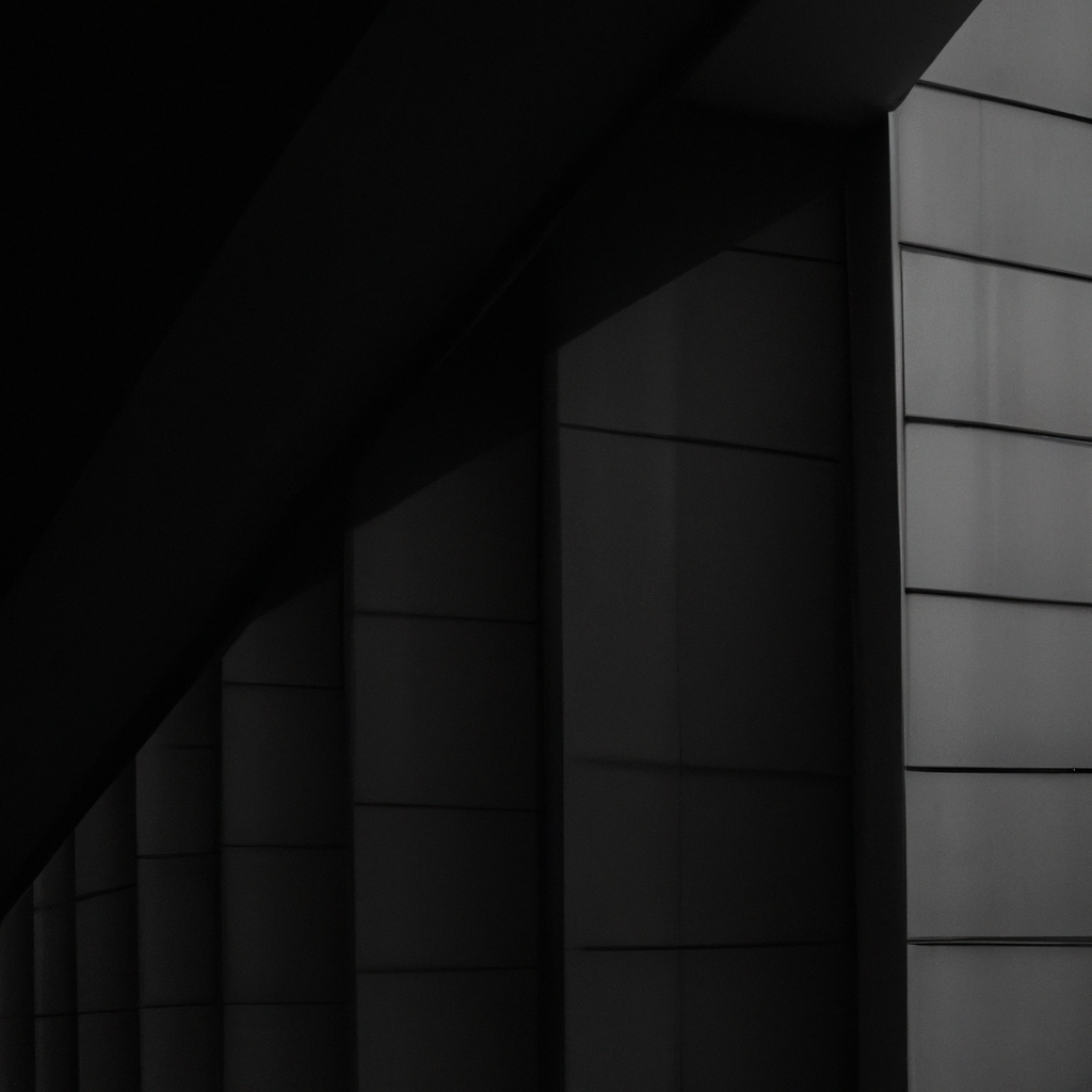 Arquitectura minimalista con líneas y sombras en Santiago